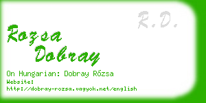 rozsa dobray business card
